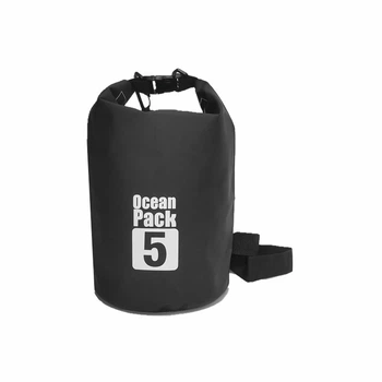 Водонепроникна сумка рюкзак з шлейкою на плече Ocean Pack 5 л Black (М0357)