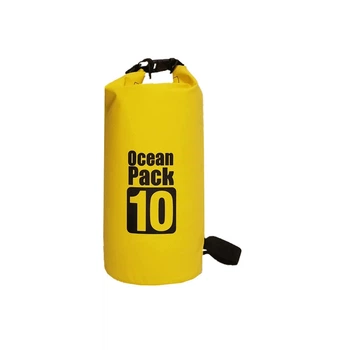 Водонепроникна сумка рюкзак з шлейкою на плече Ocean Pack 10 л Yellow (М0354)