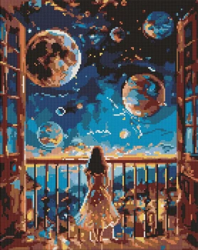 Алмазная мозаика без подрамника Мечтательная ночь ©art_selena_ua 40x50 AMC20161 Идейка