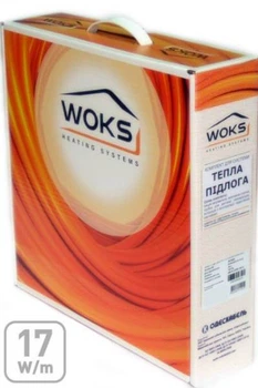 Тепла підлога WOKS 17 двожильний кабель 135 Вт 0,7 - 1 м²