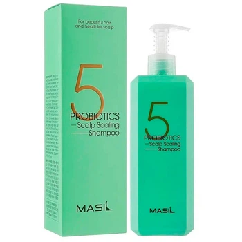 Глубокоочищающий шампунь для волос с пробиотиками Masil 5 Probiotics Scalp Scaling Shampoo 500 ml