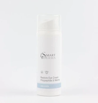 Зволожуючий дренажний крем від темних кругів та набряків Smart4Derma Aquagen RESTORE EYE CREAM POLYPEPTIDE&MARINE 100мл