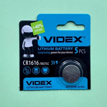 Батарейка 3V CR1616 VIDEX Lithium литиевая