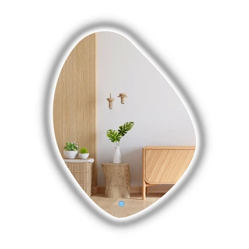 Фигурное зеркало с LED подсветкой 60 на 80 см, с сенсором касания, модель Flora 2 La Mir (flora7)