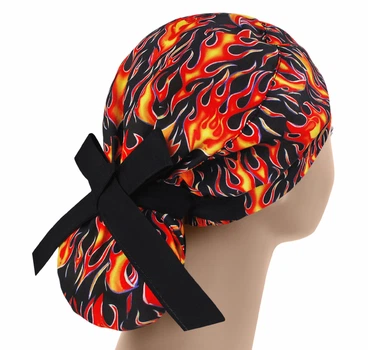 Медицинская шапочка женская PonyTopHat универсальная принт Огонь