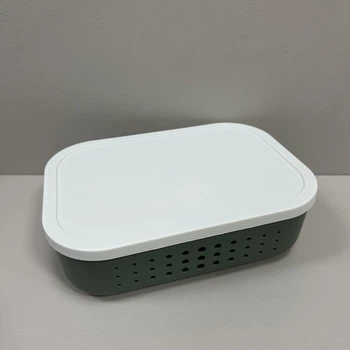 Корзина пластикова з кришкою 26,9х18,7х8 см 3,2 л Lova Plastik LV-352 зелена