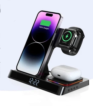 Беспроводная зарядка 4 в 1 Apple iPhone Apple Watch AirPods, Беспроводное зарядное устройство