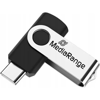 Флешка MediaRange 128 GB Swivel USB-C3.2 Black/Silver (MR1954)