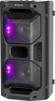 Портативна колонка Defender Rage 50 W LED bluetooth Black (4714033651097)