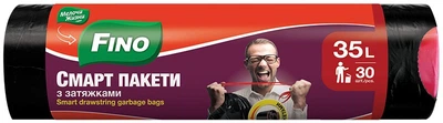 Пакети для сміття Fino Міцні з затяжкою 35 л 30 шт (4823058337036)