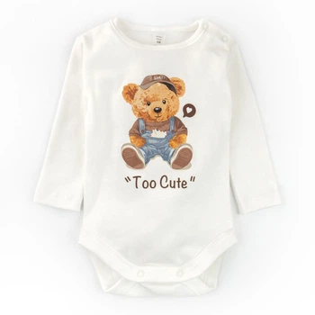 Боди Dexter`s для мальчика на кнопках с длинным рукавом и принтом мишки cute bears 68 см