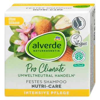 Твердый шампунь для волос Alverde NATURKOSMETIK Pro-Climate Nutri-Care, 60 г
