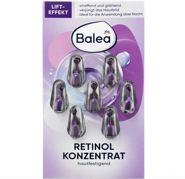 Balea сироватка для обличчя Retinol з ефектом розгладження зморшок, 7 капсул