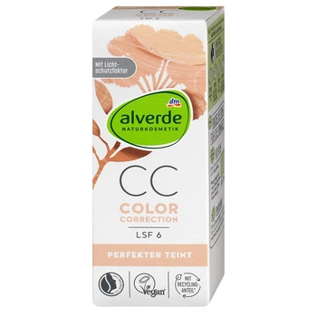 СС крем Alverde Naturkosmetik для цветокоррекции для всех типов кожи SPF 6 50 мл