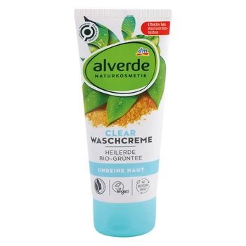 Очищающий крем Alverde Naturkosmetik Clear с целебной грязью и экстрактом зеленого чая 100 мл