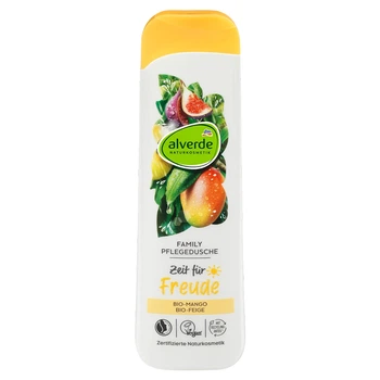 Гель для душу Alverde NATURKOSMETIK Family Dusche поживний сімейний з органічним манго та органічним інжиром, 300 мл