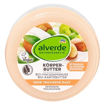 Масло для тела Alverde NATURKOSMETIK с органическим маслом ореха макадамии и масло ши, 200 мл