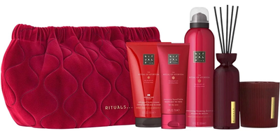 Zestaw Rituals The Ritual Of Ayurveda Large 2025 Świeca zapachowa 140 g + Balsam do rąk 70 ml + Żel-pianka pod prysznic 200 ml + Krem do ciała 150 ml + Mini patyczki zapachowe 70 ml (8719134203240)