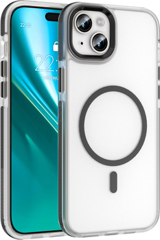 Etui plecki Etteri Icy Mag do Apple iPhone 13 Black/Transparent (5907504560045)
