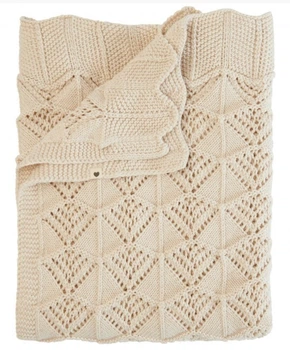Плед для немовлят BIBS Knitted Blanket Wavy Ivory 70х100 см