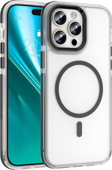 Etui plecki Etteri Icy Mag do Apple iPhone 14 Pro Black/Transparent (5907504560076)