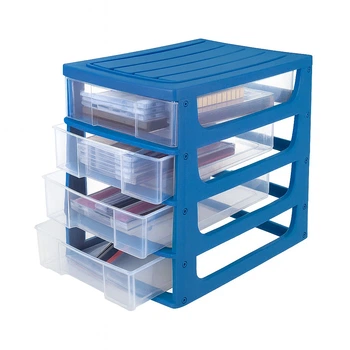 Модульний комод Hobby Box 4, 17x25x27h висувні ящики, синій