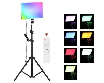 Профессиональная светодиодная лампа RGB LED PM-26 для студийной фотосъемки на штативе 2 м