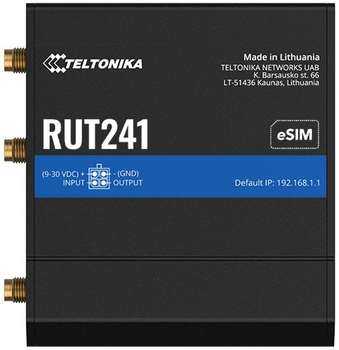 Router Teltonika RUT241 4G LTE Black (RUT241210000)