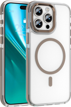 Etui plecki Etteri Icy Mag do Apple iPhone 15 Pro Gold/Transparent (5907504560700)
