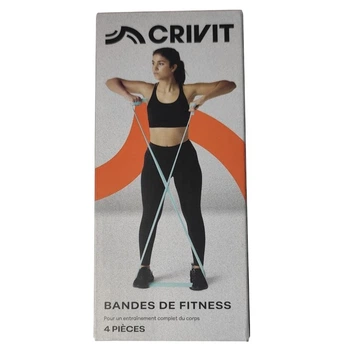 Набор эластичных лент для фитнеса Crivit Bandes De Fitness 4 шт (легкий/средний)