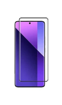 Защитное стекло на смартфон Xiaomi Redmi Note 13 Pro Plus 5G ( изогнутые края) / Черная рамка