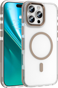 Etui plecki Etteri Icy Mag do Apple iPhone 16 Pro Max Gold/Transparent (5907504560731)