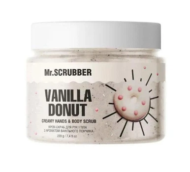 Крем-скраб для рук і тіла Mr.SCRUBBER з ароматом ванільного пончика Vanila Donut