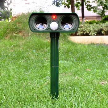 Ультразвуковой отпугиватель животных Solar Animal Repeller на солнечной батарее для защиты участка