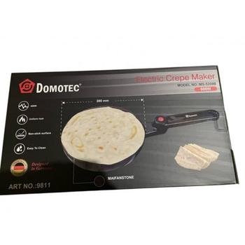 Електрична млинець Domotec MS 5209B — з антипригарним покриттям