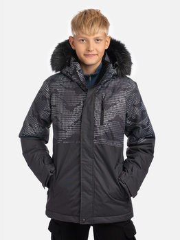 Підліткова зимова куртка для хлопчика Huppa Alfa 18620020-52418 146 см Темно-сіра (4741632280038)