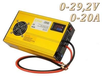 Зарядное устройство LiFeR для аккумуляторов LiFePO4 24V 20A. Зарядка для аккумулятора 24В / (29.2 вольт)