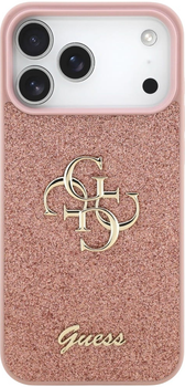 Панель Guess Fixed Glitter Big 4G для Apple iPhone 17 Pro Max Pink (GUHCP17XHG4SGP)
