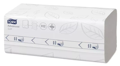 Паперові рушники Tork Xpress Advanced Soft складання Multifold, білі, 2 шари, 21х32 см, 200 листів 120454