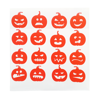 Наклейки Гарбузи 16шт 25х25см Halloween