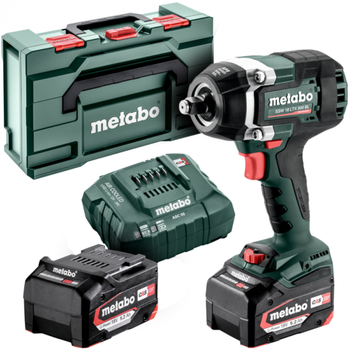 Аккумуляторный ударный гайковерт Metabo SSW 18 LTX 800 BL, 2 акб 18 В Li-Power 5.2 Ah, з/у, кейс (602403650)