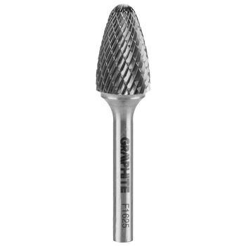 Фреза по металу HM, тип F (загострені округлі), 16 х 25 мм, хвостовик 6 х 45 мм. Graphite