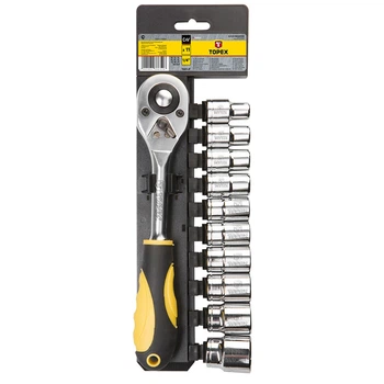 Набор головок с трещоткой 1/2" Topex 38D652 11 шт