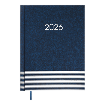 Щоденник датований 2026 BUROMAX А5 PARALLEL 2107-02 синій (друкована обкл.) /BM.2107-02/