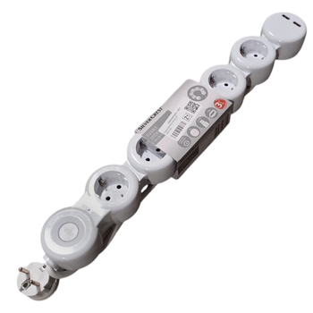 Удлинитель SilverCrest гибкий (5 розеток + 2 USB) 8503000417