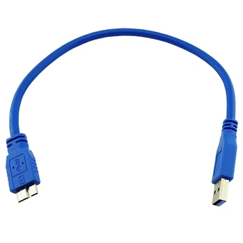 Кабель для жестких дисков USB 3.0 AM - Micro-B Синий 0.3м