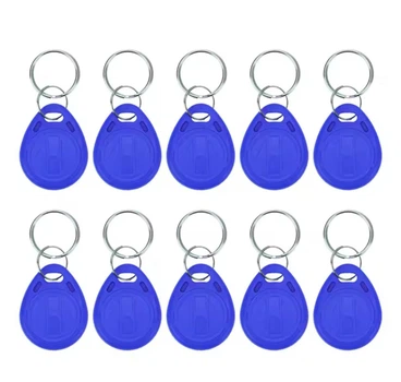 Брелок RFID EM4305 125KHZ перезаписувальний Ключ для домофона заготівка мітка 10шт Синій