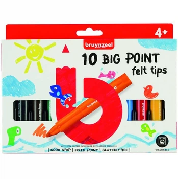 Фломастеры Big Point 10 цветов Bruynzeel, 60122010
