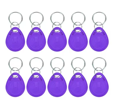 Брелок RFID EM4305 125KHZ перезаписываемый Ключ для домофона заготовка метка 10шт Фиолетовый