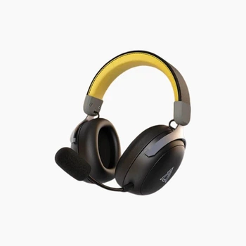 Навушники Ajazz AHM08 MAX Black Бездротова Ігрова Гарнтура, Радіоканал/Bluetooth/Кабель. Знімний Мікрофон, Алюмінієвий Корпус. Батерея 1050mAh. Легкі 260 грам